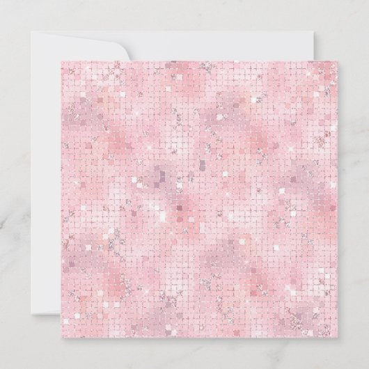 Chique roze glitter sparkle modern Save the date Kaart (Achterkant)