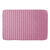Chique Roze Glitter Stijl Verticale Strepen Badmat (Voorkant)