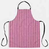 Chique Roze Glitter Stijl Verticale Strepen Schort (Voorkant)