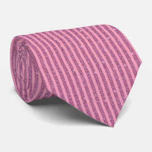 Chique Roze Glitter Stijl Verticale Strepen Stropdas