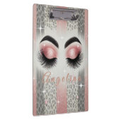 Chique Roze Glitter Wimpers  Klembord (Rechts)