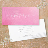 Chique roze glitters Giftcertificaat voor klanten