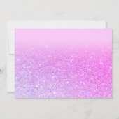 Chique roze glitters glanzen chique foto afstudere kaart (Achterkant)