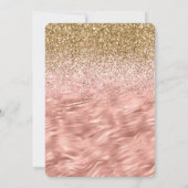 Chique roze Glitz Zebra Print Baby shower Kaart (Achterkant)