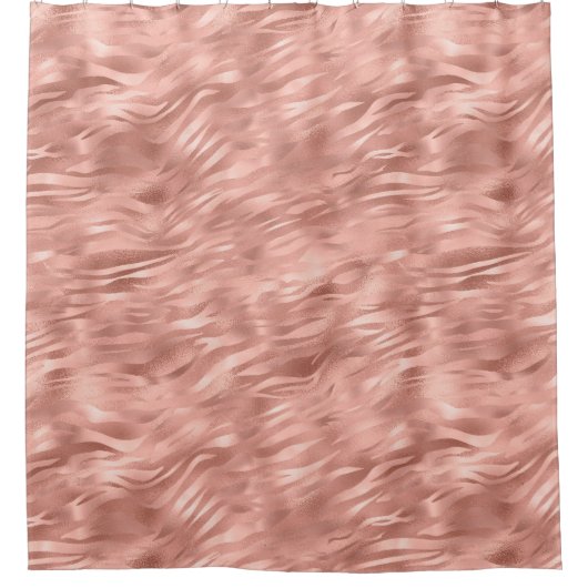 Chique roze Glitz Zebra Print Douchegordijn (Voorkant)