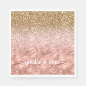 Chique roze Glitz Zebra Print Servet (Voorkant)