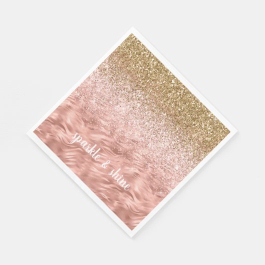 Chique roze Glitz Zebra Print Servet (Hoek)