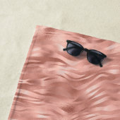 Chique roze Glitz Zebra Print Strandlaken (In situ)