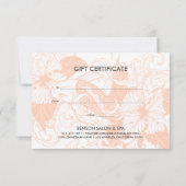 Chique Roze Goud Bloem Koi | Cadeaubon (Achterkant)