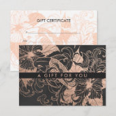 Chique Roze Goud Bloem Koi | Cadeaubon (Voorkant / Achterkant)