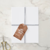 Chique Roze Goud Glam Glitter Cadeaulabel (Met Touw)