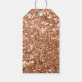 Chique Roze Goud Glam Glitter Cadeaulabel (Achterkant)