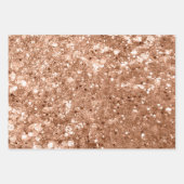 Chique Roze Goud Glam Glitters Inpakpapier Vel (Voorkant 3)