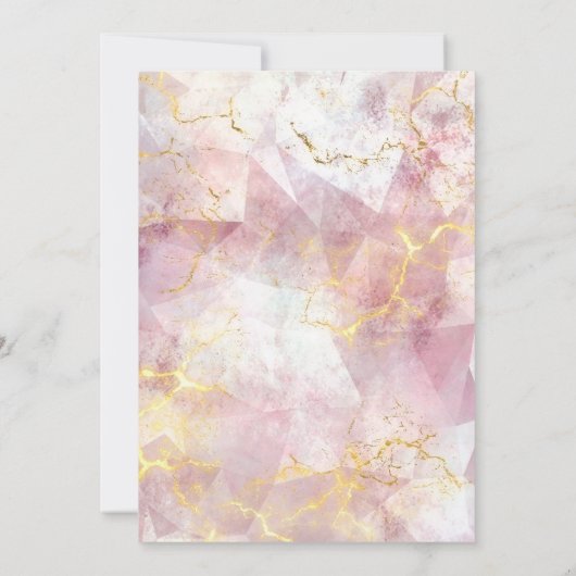 Chique roze goud glitter druppels monogram kerst kaart (Achterkant)