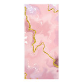 Chique Roze Goud Glitter Marmer Monogram Reclamekaart (Achterkant)