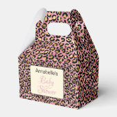 Chique roze goud luipaard patroon Baby shower Bedankdoosjes (Voorkant Zijde)