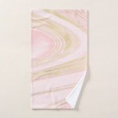 Chique roze goud marmeren wervelpatroon bad handdoek (Handdoek)