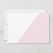 Chique Roze Goud Modern Eerste verjaardag doop fot Bedankkaart (Achterkant)