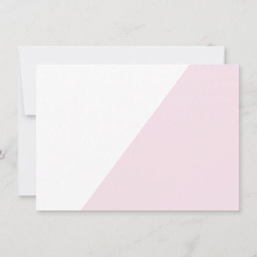 Chique Roze Goud Modern Eerste verjaardag doop fot Bedankkaart (Achterkant)