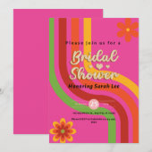 Chique Roze & Goud Retro  Glam Vrijgezellenfeest Kaart (Voorkant / Achterkant)