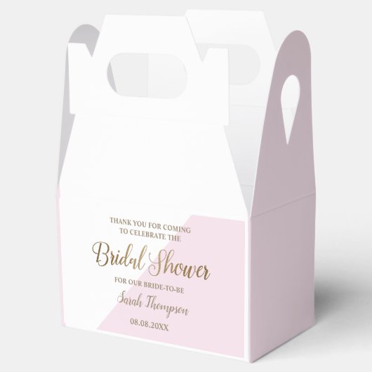 Chique Roze Goud Vrijgezellenfeest Script Custom Bedankdoosjes (Geopend)