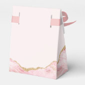 Chique roze gouden agaat vleermuis mitzvah Fancy f Bedankdoosjes (Achterkant)