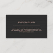 Chique Roze Gouden Bloem Loyalty Card (Achterkant)