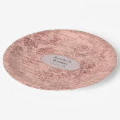 Chique roze gouden bruiloft papieren bordje (Gekanteld)