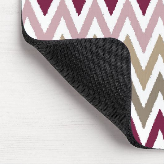 Chique roze gouden Chevron Muismat (Hoek)