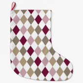 Chique roze gouden diamanten grote kerstsok (Voorkant)