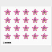 Chique roze gouden diamanten ster sticker (Vel)