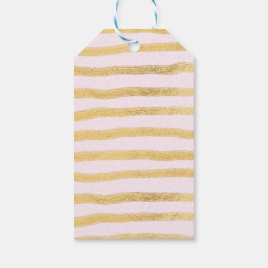 Chique roze gouden drive door dank u voor quaranta cadeaulabel (Achterkant)