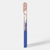 Chique roze gouden glinsterende druppels diamanten Case-Mate iPhone case (Achterkant / Links)