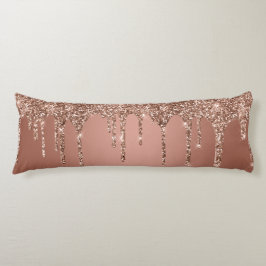 Chique Roze Gouden Glitter Druppels Lichaamskussen