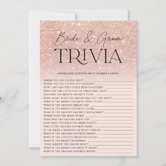 Chique roze gouden glitter ombre roze bruiloft tri kaart (Voorkant)