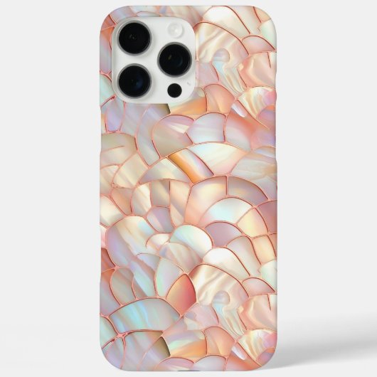 Chique roze gouden iriserende parelmoer Case-Mate iPhone case (Achterkant)
