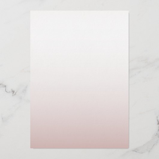 Chique roze gouden kalligrafie bruidsfeestje folie uitnodiging (Achterkant)