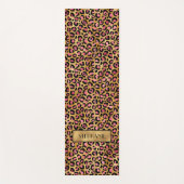 Chique Roze Gouden Luipaardprint Persoonlijk Yogamat (Voorkant)
