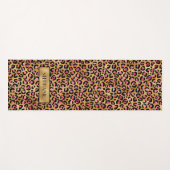 Chique Roze Gouden Luipaardprint Persoonlijk Yogamat (Voorkant (horizontaal))