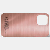 Chique Roze Gouden Metallic Hoesje (Achterkant (horizontaal))