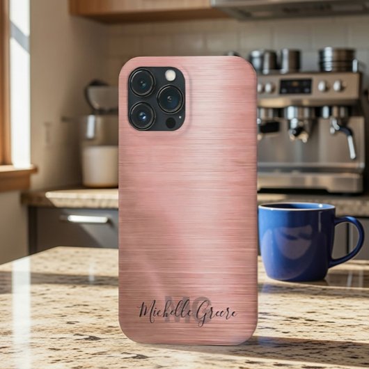 Chique Roze Gouden Metallic Hoesje