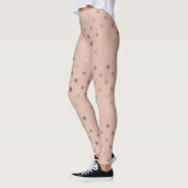 Chique Roze Gouden Stippen Patroon Leggings (Links)