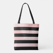 Chique roze gouden strepen tas (Achterkant)
