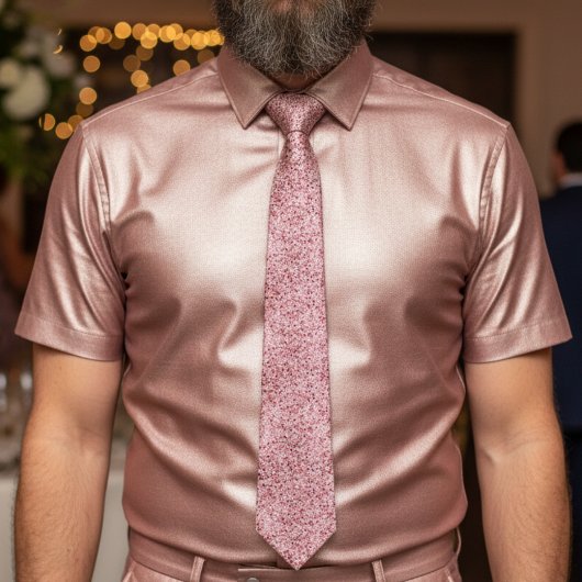 Chique roze gouden verloop glans bruiloft stropdas