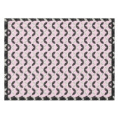 Chique roze grijs en wit bloemblaadjes patroon tafelkleed (Voorkant (Horizontaal))