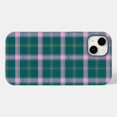 Chique Roze & Groen Plaid Device Hoesje (Achterkant (horizontaal))