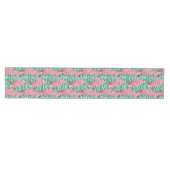 Chique roze groene preppy kersttafel runner medium tafelloper (Horizontaal)