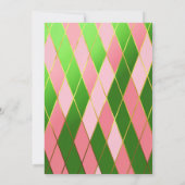 Chique Roze Groene Zomerfeest Uitnodiging (Achterkant)