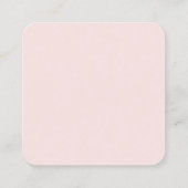 Chique Roze Handgeschreven Script Sieraden Display Vierkante Visitekaartje (Achterkant)