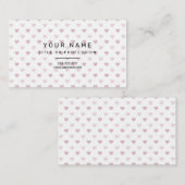 Chique roze hartjes Design roze Digitaal Visitekaartje (Voorkant / Achterkant)